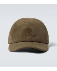 Loro Piana - Logo Embroidered Suede Baseball Cap - Lyst