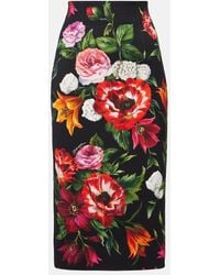 Dolce & Gabbana - Floral Motif Skirt - Lyst