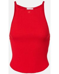Courreges - Top Circle Aus Rippstrick - Lyst