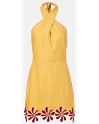 Cala De La Cruz - Minikleid Veneta Aus Leinen - Lyst