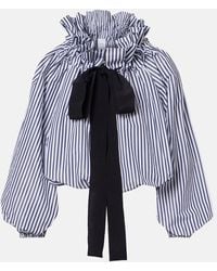 Patou - Striped Gathered Blouse - Lyst