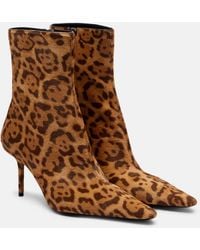 Saint Laurent - Ashley 75 Calf Hair Ankle Boots - Lyst