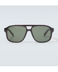 Gucci - Web Stripe Aviator Sunglasses - Lyst
