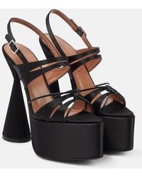 D'Accori - Belle Satin Platform Sandals - Lyst