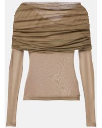 Christopher Esber - Sonora Veiled Ruched Top - Lyst