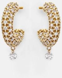 PERSÉE - Helios 18Kt Hoop Earrings With Diamonds - Lyst