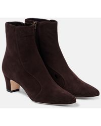 Manolo Blahnik - Myconia 50 Suede Ankle Boots - Lyst