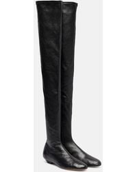 KHAITE - Apollo Leather Over-The-Knee Boots - Lyst