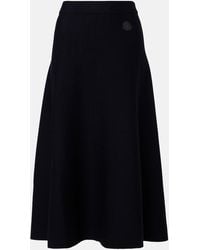 Moncler - Wool-Blend Midi Skirt - Lyst