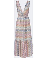 Missoni - Zigzag Tiered Tulle Beach Dress - Lyst