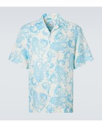 Etro - Camisa De Lino Con Paisley - Lyst