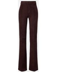 Stouls - Lizzy High-Rise Suede Wide-Leg Pants - Lyst