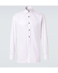 Brioni - Cotton Poplin Tuxedo Shirt - Lyst