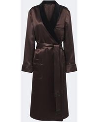 Tom Ford - Silk Satin Wrap Coat - Lyst