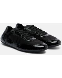 Prada - Baskets Collapse En Re-Nylon Et Cuir Verni - Lyst