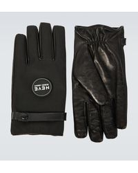 Giorgio Armani - Neve Leather And Nylon Gloves - Lyst