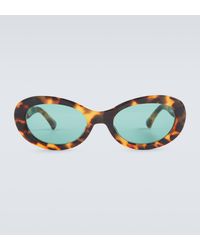 Dries Van Noten - Tortoiseshell-effect Oval Sunglasses - Lyst