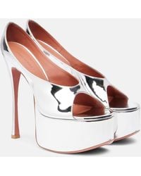AMINA MUADDI - Anok 155 Patent Leather Platform Pumps - Lyst