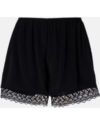 Simone Rocha - Lace-Trimmed Satin Shorts - Lyst