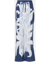 Sir. The Label - Sorrento Printed Silk Satin Wide-Leg Pants - Lyst