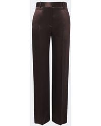 Tom Ford - Silk Satin Wide-Leg Pants - Lyst