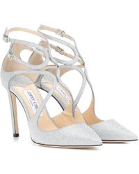 Jimmy Choo Pumps Lancer 100 con glitter - Metallizzato