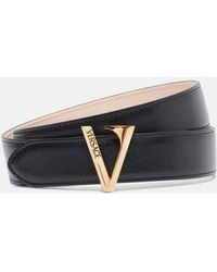 Versace - Logo Leather Belt - Lyst