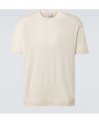 Moncler - Silk And Cotton T-Shirt - Lyst