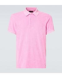 Tom Ford - Cotton-Blend Terry Polo Shirt - Lyst