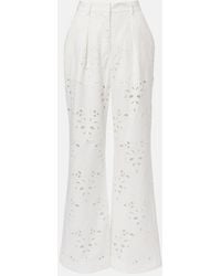 Rebecca Vallance - Artesan Broderie Anglaise Flared Pants - Lyst