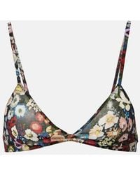 KHAITE - Talita Floral Silk Bra Top - Lyst