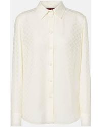 Gucci - Gg Silk Crepe Shirt - Lyst