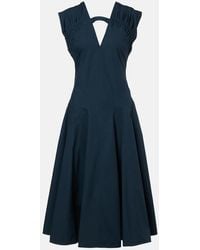 Proenza Schouler - Manoela Cotton-Blend Midi Dress - Lyst