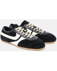 Dries Van Noten - Leather And Suede Sneakers - Lyst