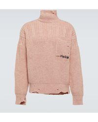 Marni - Distressed Virgin Wool Turtleneck Sweater - Lyst
