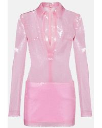 David Koma - Abito Corto Con Paillettes - Lyst