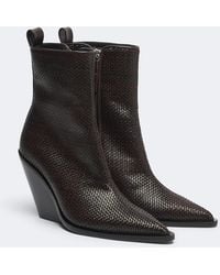 Souliers Martinez - Colorado Woven Leather Ankle Boots - Lyst