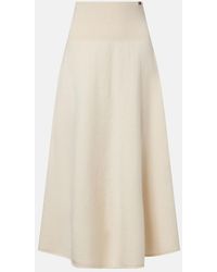 Extreme Cashmere - N°388 Ease Cashmere-Blend Midi Skirt - Lyst
