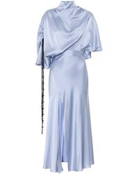 Ellery Soul Driver Silk-satin Midi Dress - Blue