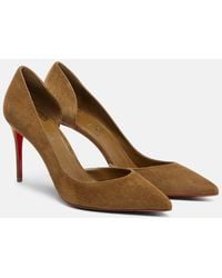 Christian Louboutin - Iriza 85 Suede Pumps - Lyst