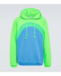 ERL - Boucle Trimmed Cotton Hoodie - Lyst