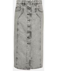 Isabel Marant - Vandy Denim Midi Skirt - Lyst