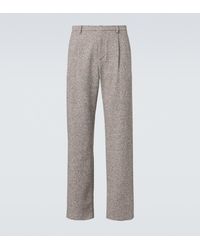 Agnona - Wool-Blend Straight Pants - Lyst