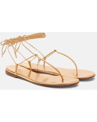 Gianvito Rossi - Sandalen Gwyneth Aus Metallic-Leder - Lyst
