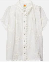 FARM Rio - Embroidered Cotton Shirt - Lyst