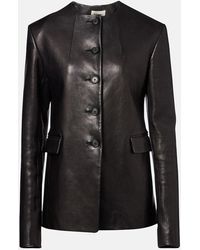 KHAITE - Jameson Leather Jacket - Lyst