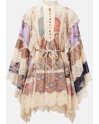 Zimmermann - Miniabito Rhiannon Con Ricamo Floreale - Lyst