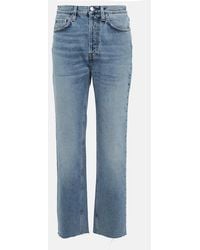 TOTEME - High-Rise Straight Jeans - Lyst