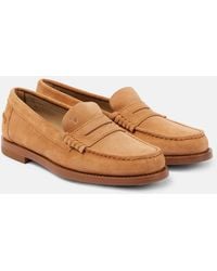 Tod's - Gommino Suede Penny Loafers - Lyst