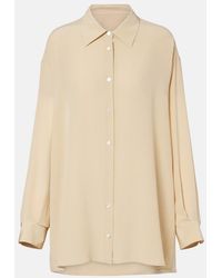 The Row - Luka Silk Crepe Shirt - Lyst